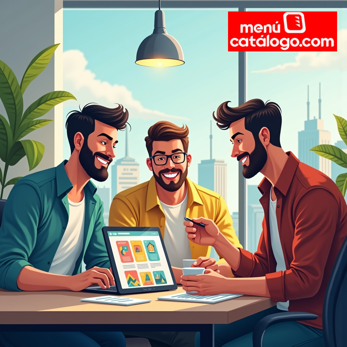 Los tres amigos fundadores de MenuCatalogo.com